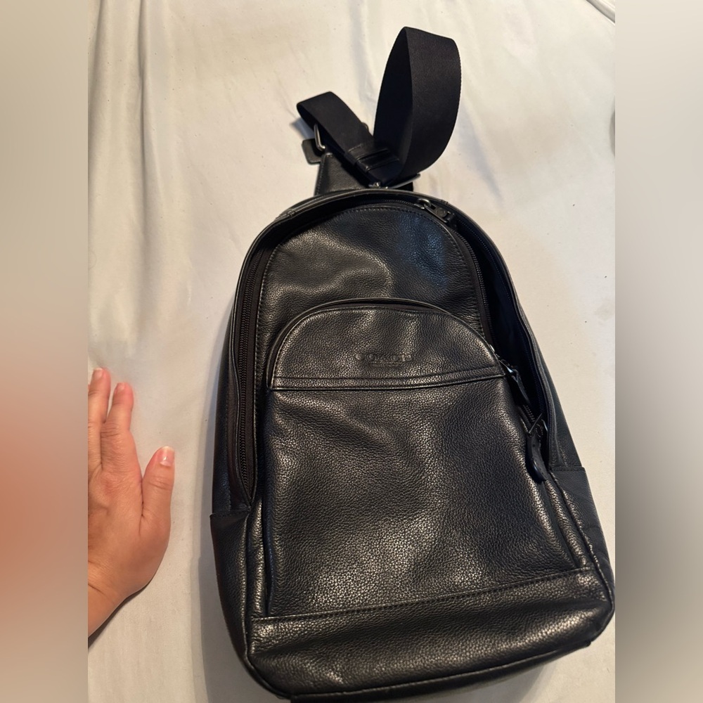 Coach Black Travel Backpack Sleek Design